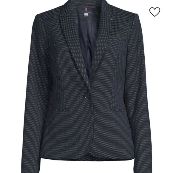 TOMMY HILFIGER SUIT Fitted Single-breasted Blazer w/ Matching Pants Sz 10 - Picture 3 of 16